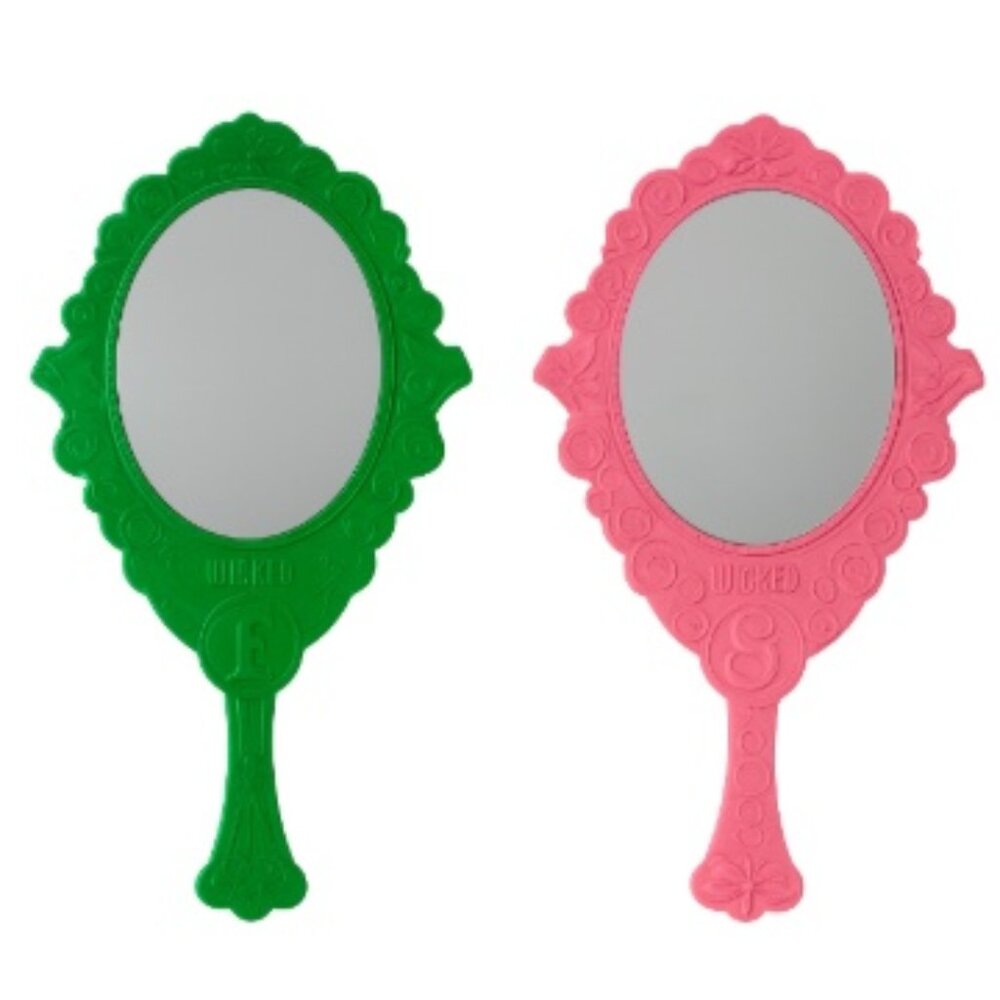 Wicked Glinda Elphaba Dual‎ Sided Hand Mirror Pink Green NWT